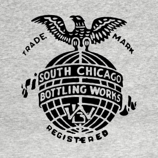 South Chicago Bottling Works Logo - Black T-Shirt